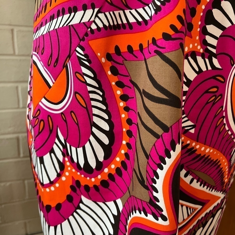 DAVID Meister printed mini slip dress pink size 8 EUC - Picture 7 of 12